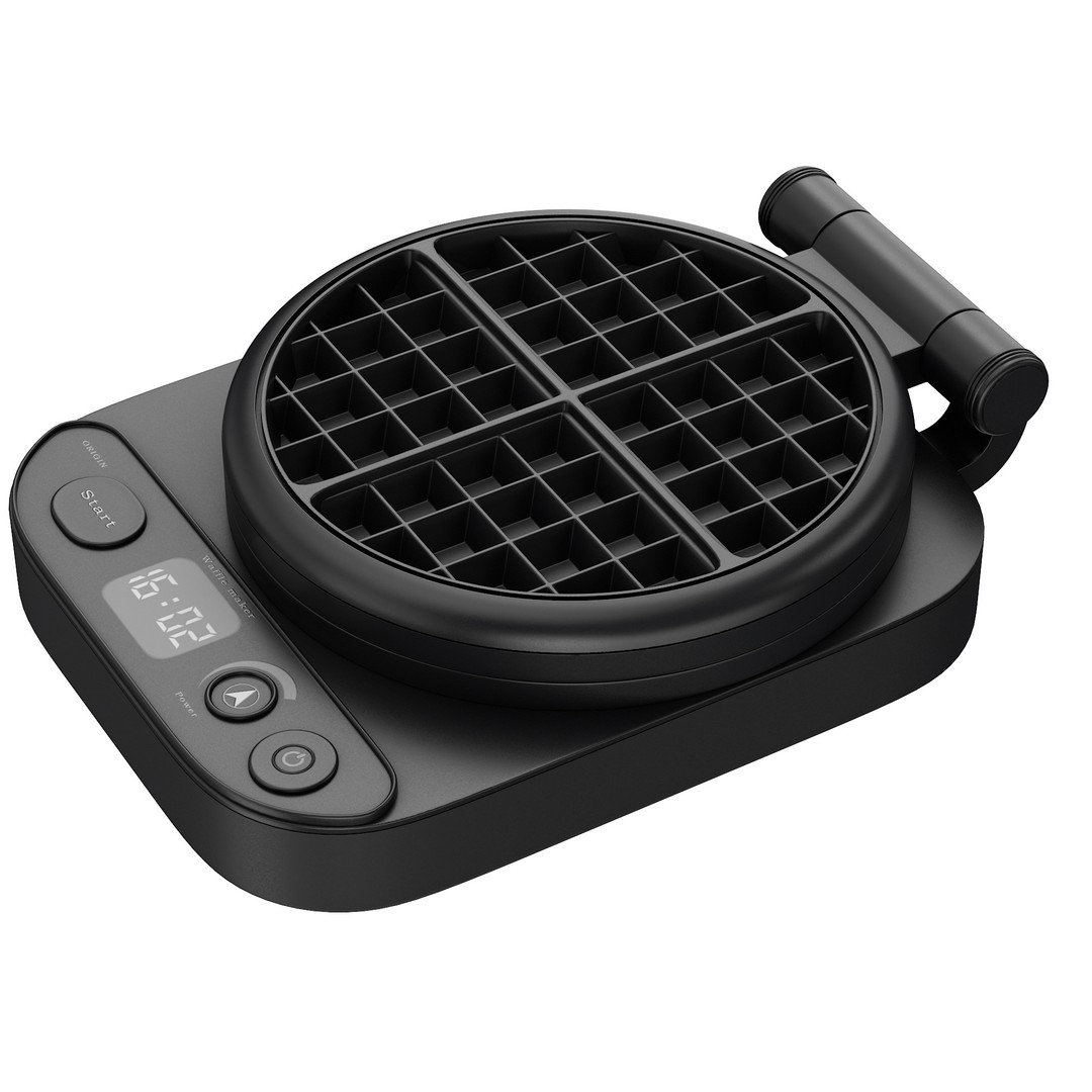 Waffle Maker 3D Model – High Poly Kitchen Appliance, PBR Textures - View 18