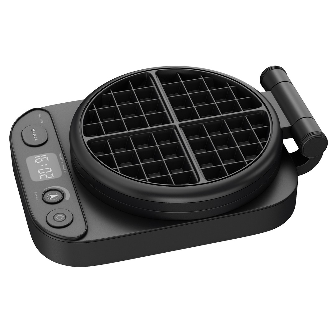 Waffle Maker 3D Model – High Poly Kitchen Appliance, PBR Textures - View 19