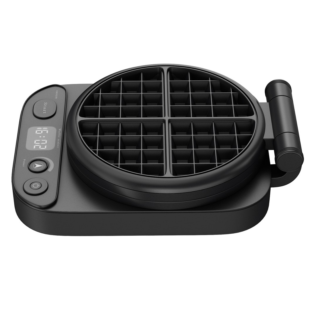 Waffle Maker 3D Model – High Poly Kitchen Appliance, PBR Textures - View 20