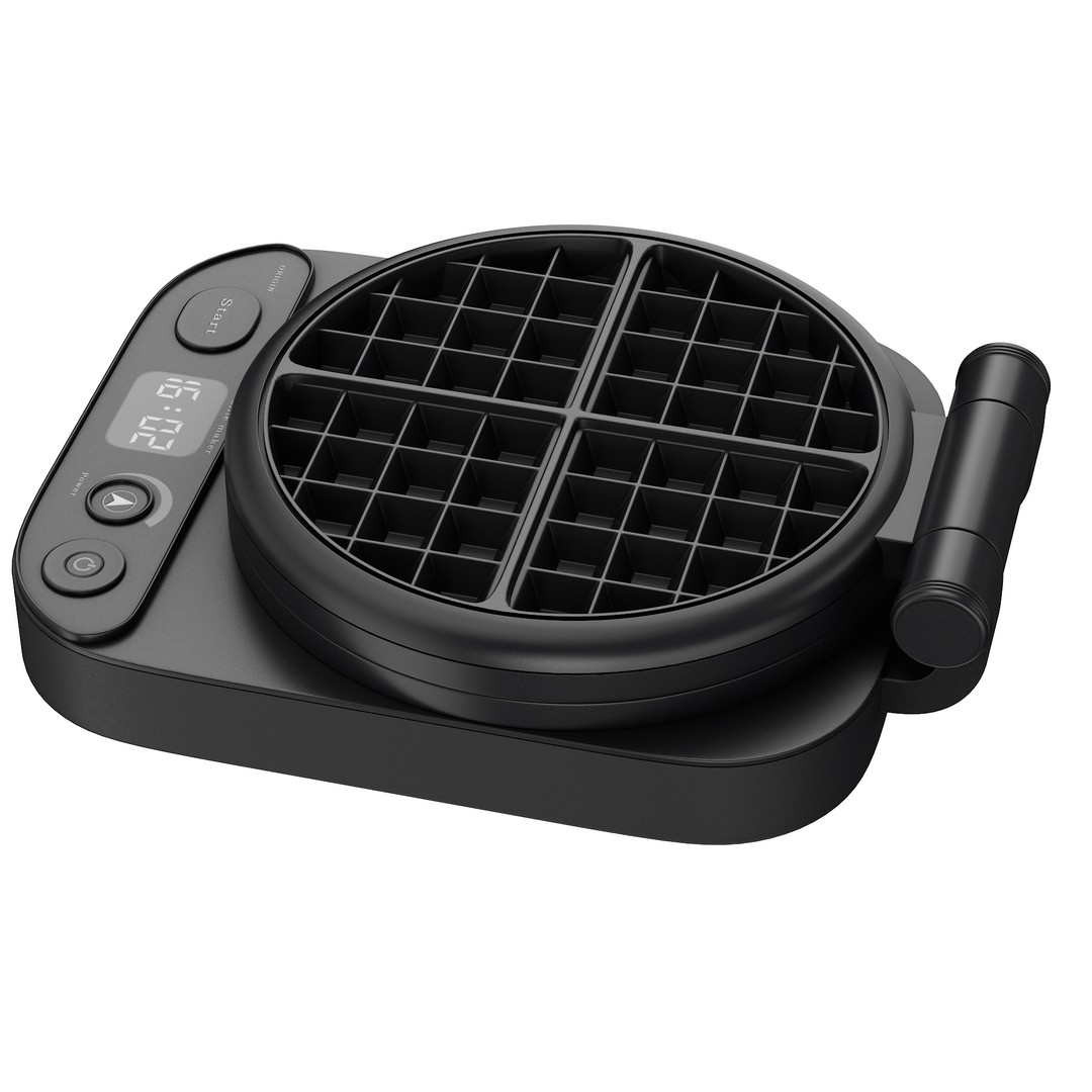 Waffle Maker 3D Model – High Poly Kitchen Appliance, PBR Textures - View 21