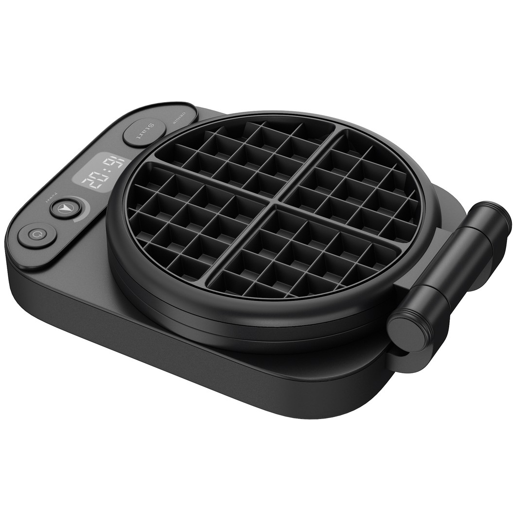 Waffle Maker 3D Model – High Poly Kitchen Appliance, PBR Textures - View 22