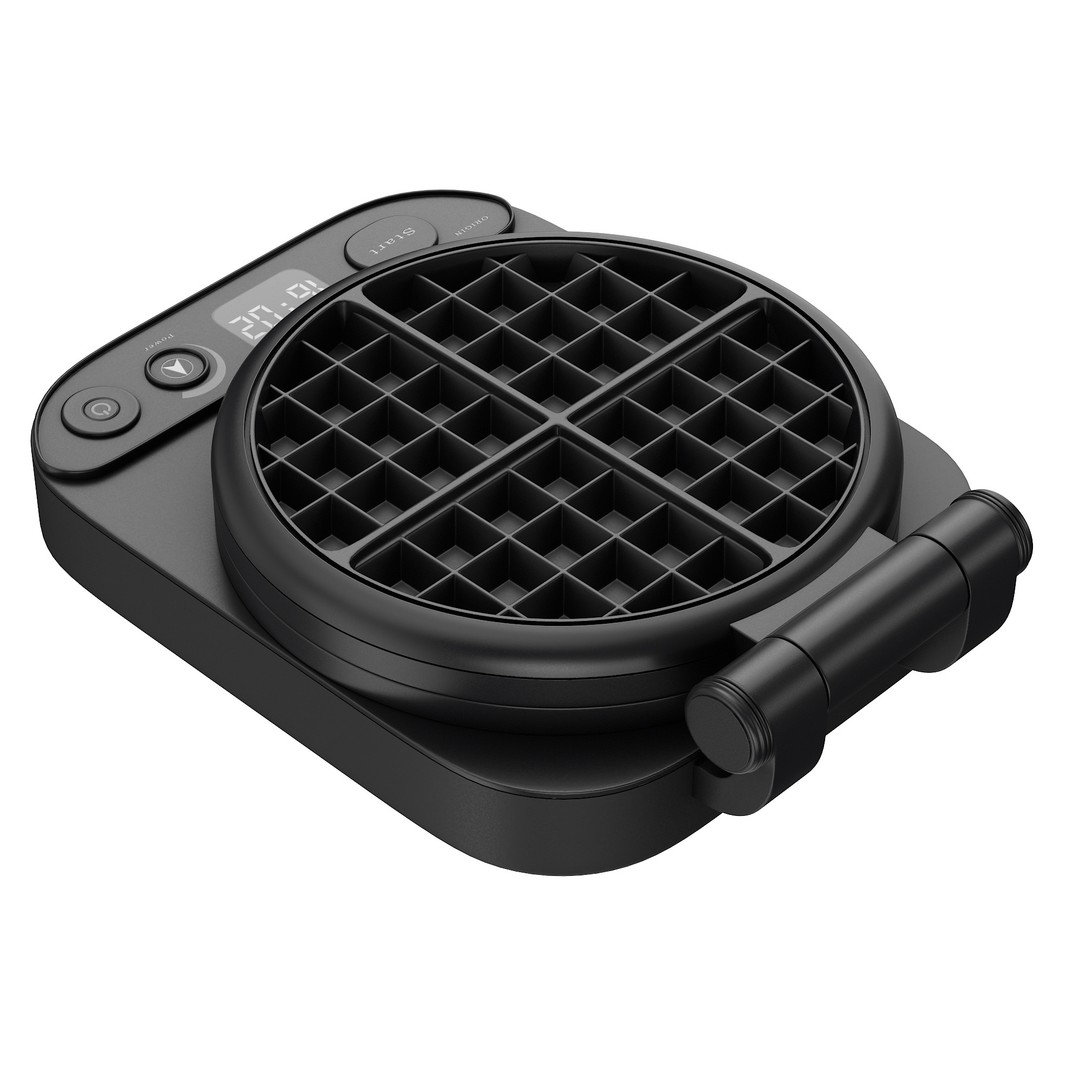 Waffle Maker 3D Model – High Poly Kitchen Appliance, PBR Textures - View 23