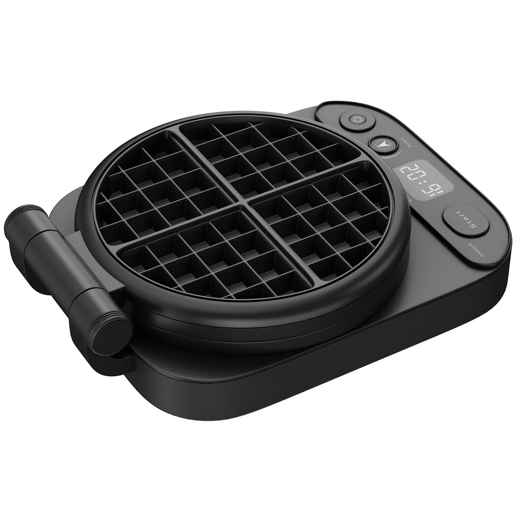 Waffle Maker 3D Model – High Poly Kitchen Appliance, PBR Textures - View 30