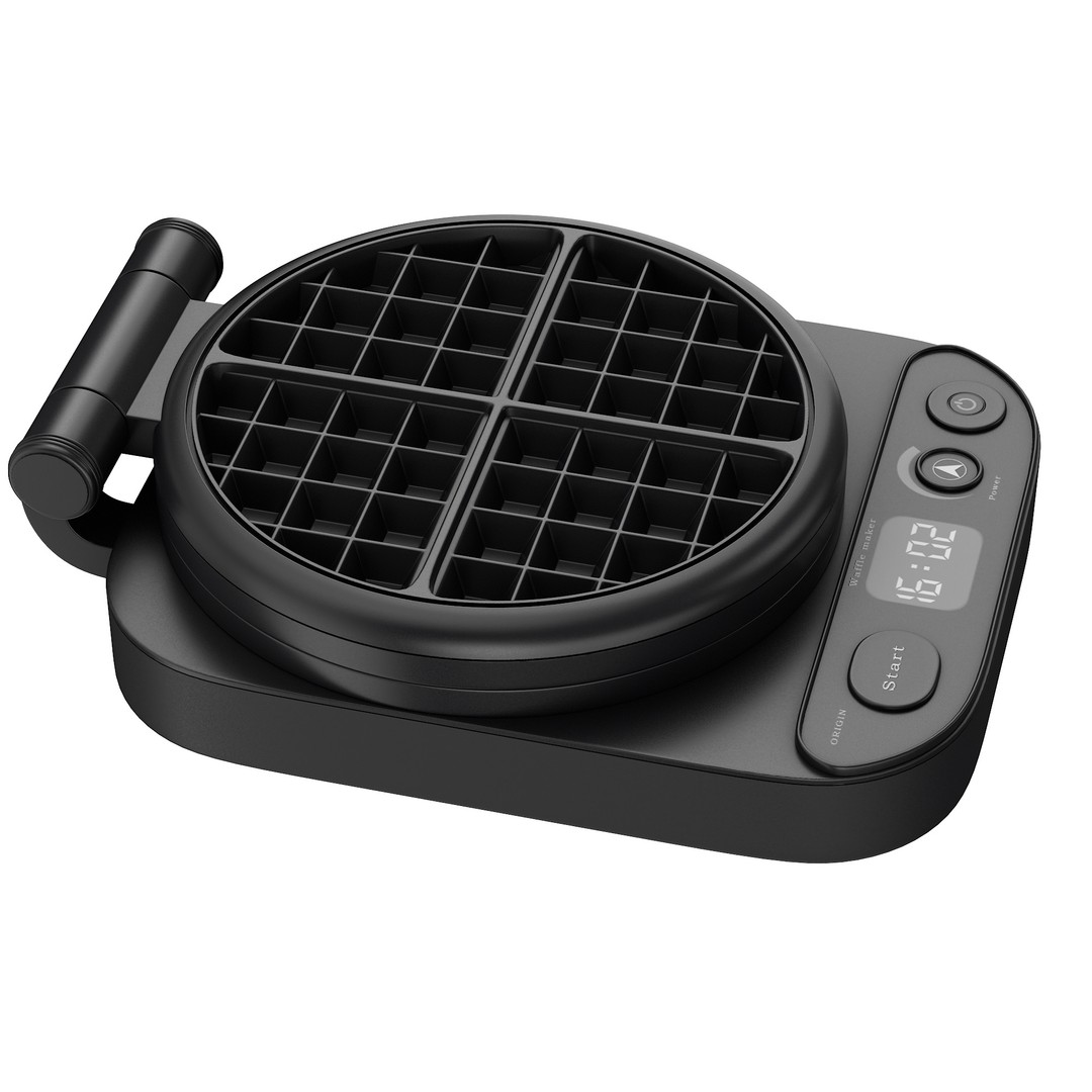 Waffle Maker 3D Model – High Poly Kitchen Appliance, PBR Textures - View 33