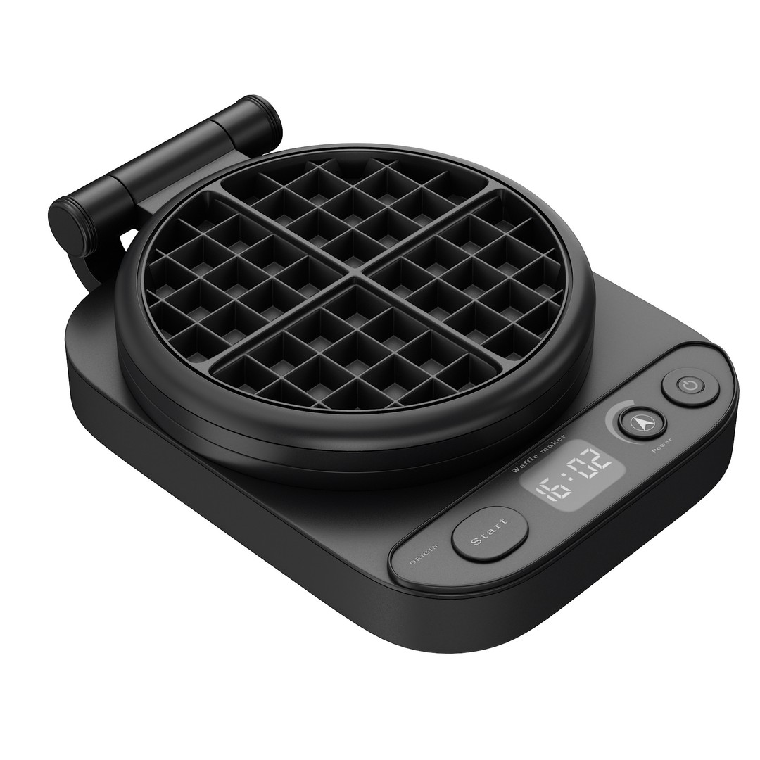 Waffle Maker 3D Model – High Poly Kitchen Appliance, PBR Textures - View 35