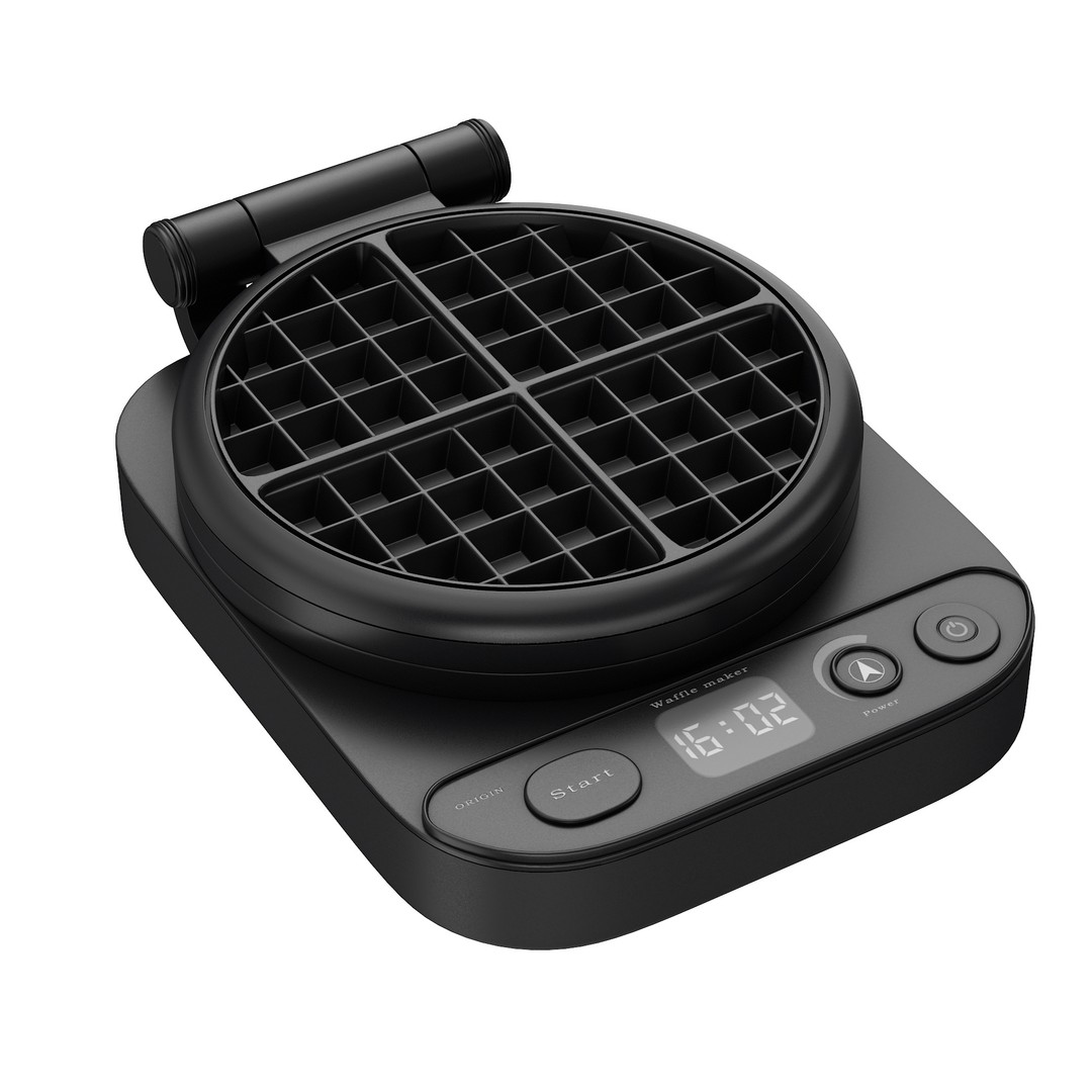 Waffle Maker 3D Model – High Poly Kitchen Appliance, PBR Textures - View 36