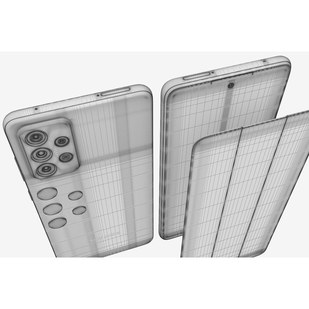 Samsung Galaxy A72 3D Model – Realistic PBR Asset, FBX, OBJ, Blender - View 20