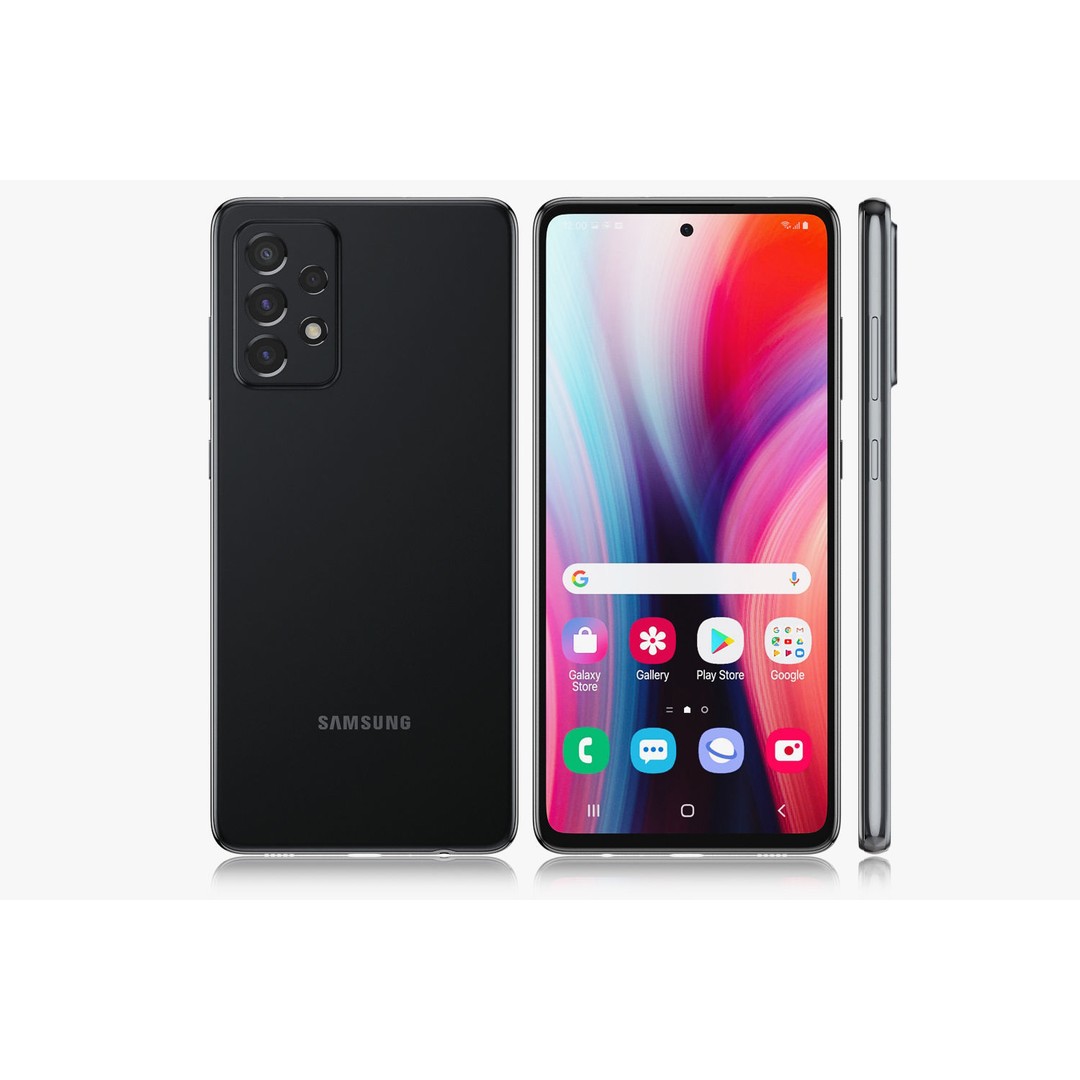 Samsung Galaxy A72 3D Model – Realistic PBR Asset, FBX, OBJ, Blender - View 4