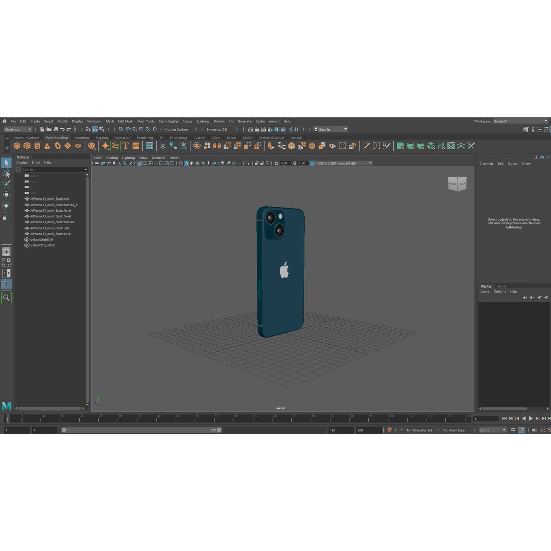 Apple iPhone 13 Mini 3D Model – Low Poly Game Asset, FBX, OBJ