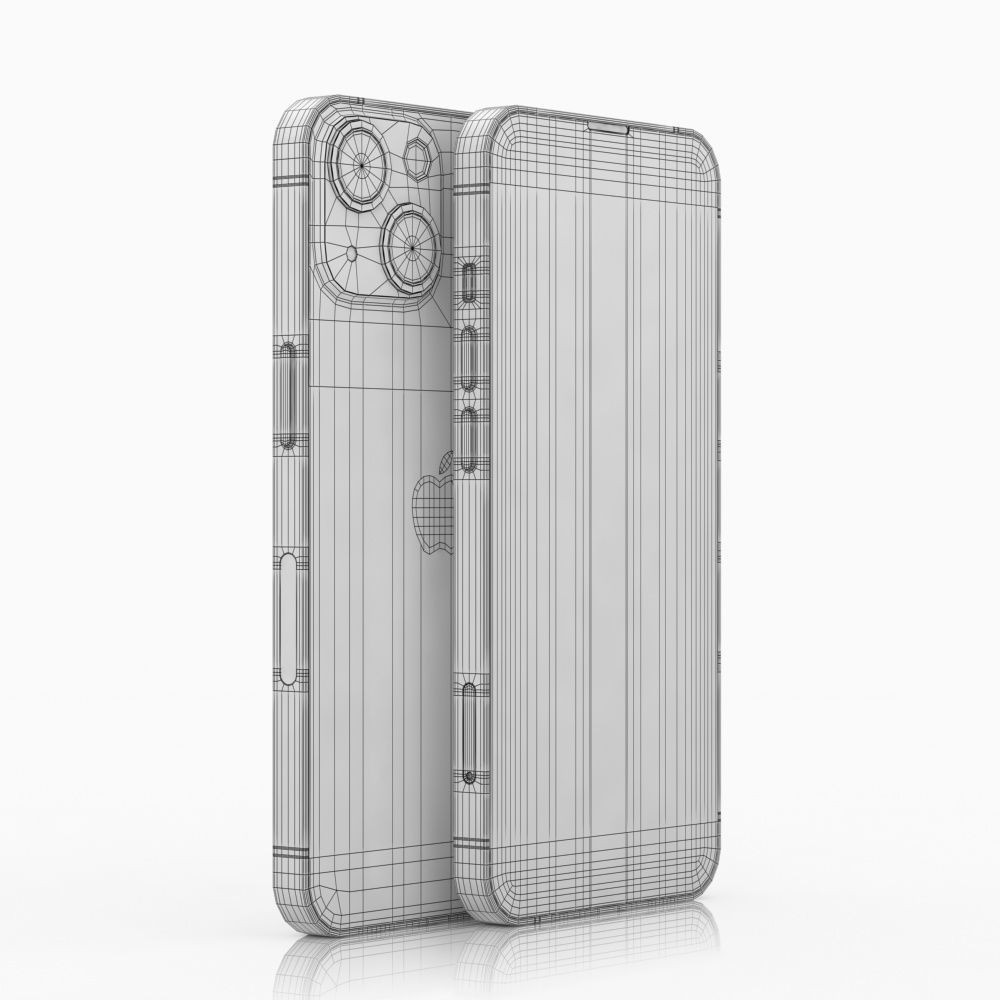 Apple iPhone 13 Mini 3D Model – Low Poly Game Asset, FBX, OBJ - View 15