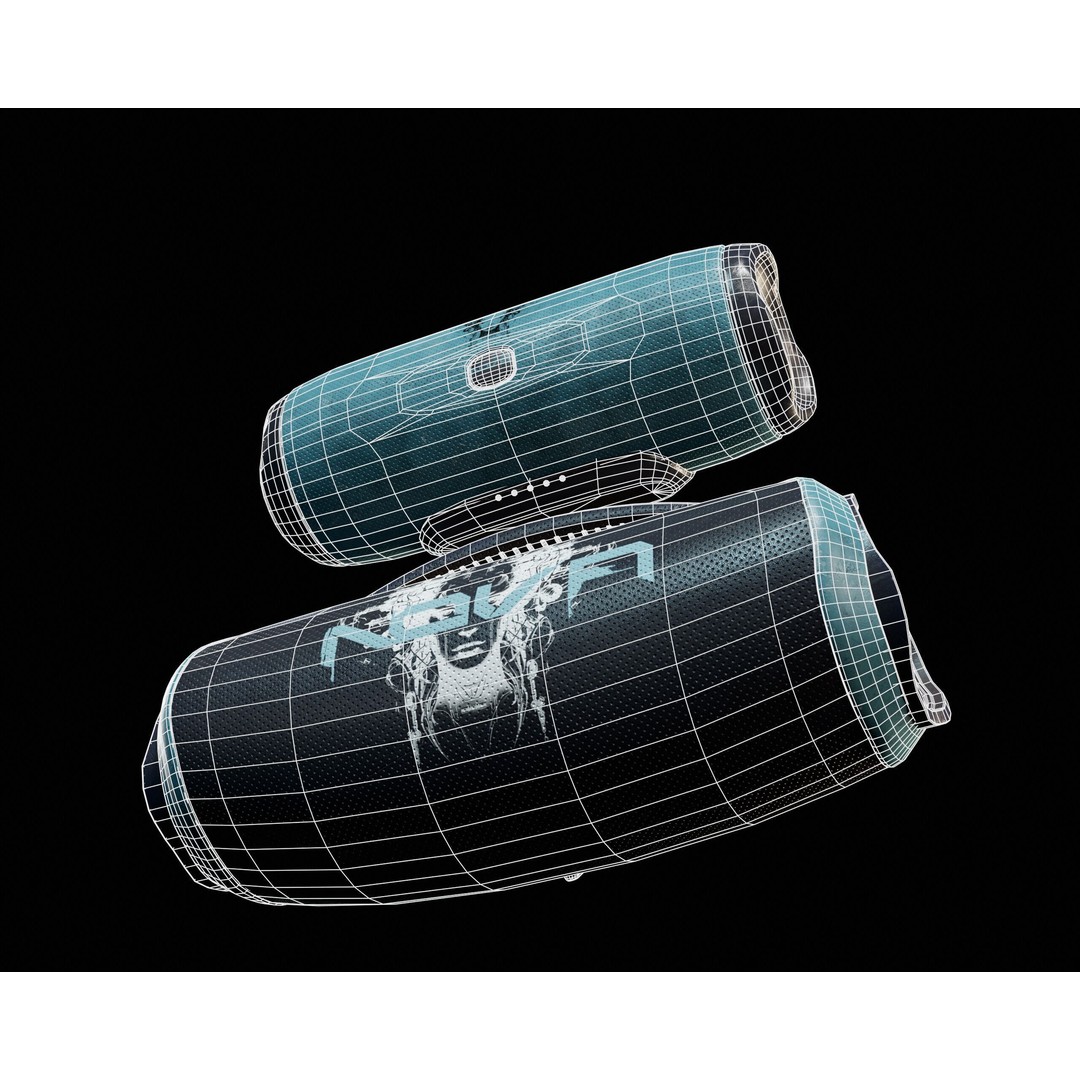 Sci-Fi Nova Hand Held Speakers 3D Model – Low Poly PBR Game Asset, FBX