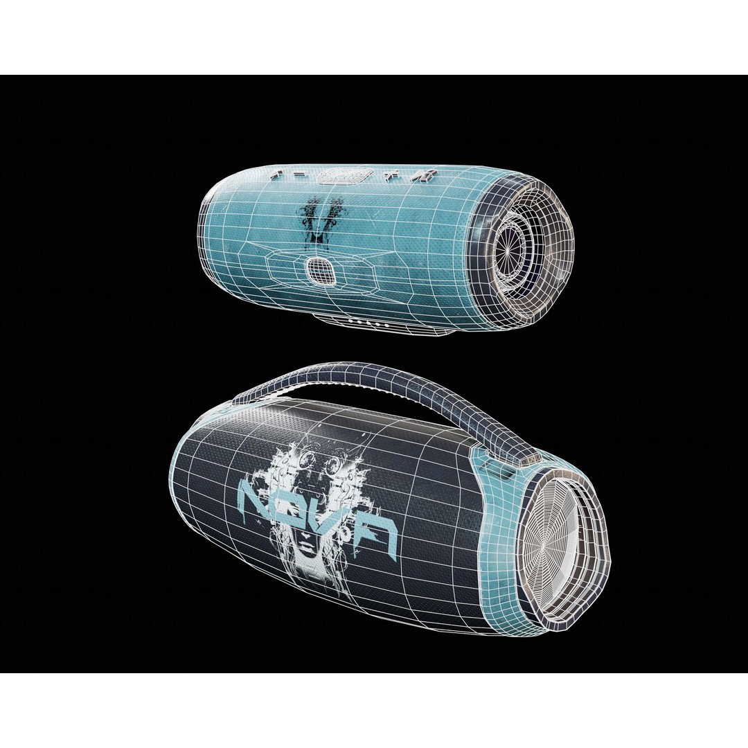 Sci-Fi Nova Hand Held Speakers 3D Model – Low Poly PBR Game Asset, FBX - View 10