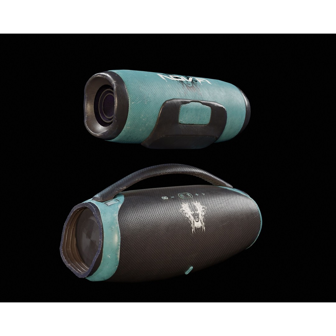 Sci-Fi Nova Hand Held Speakers 3D Model – Low Poly PBR Game Asset, FBX - View 13
