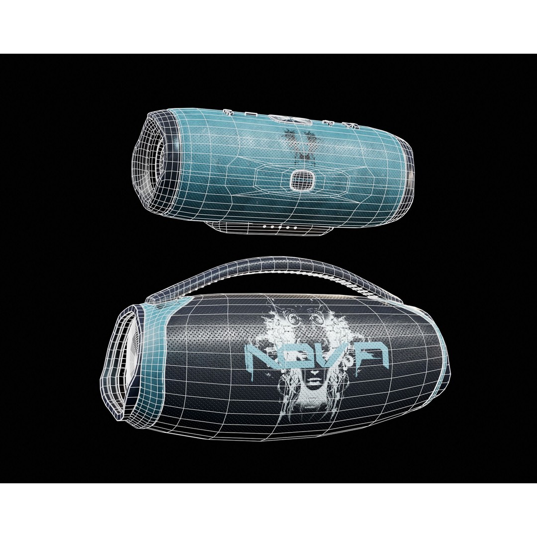 Sci-Fi Nova Hand Held Speakers 3D Model – Low Poly PBR Game Asset, FBX - View 4