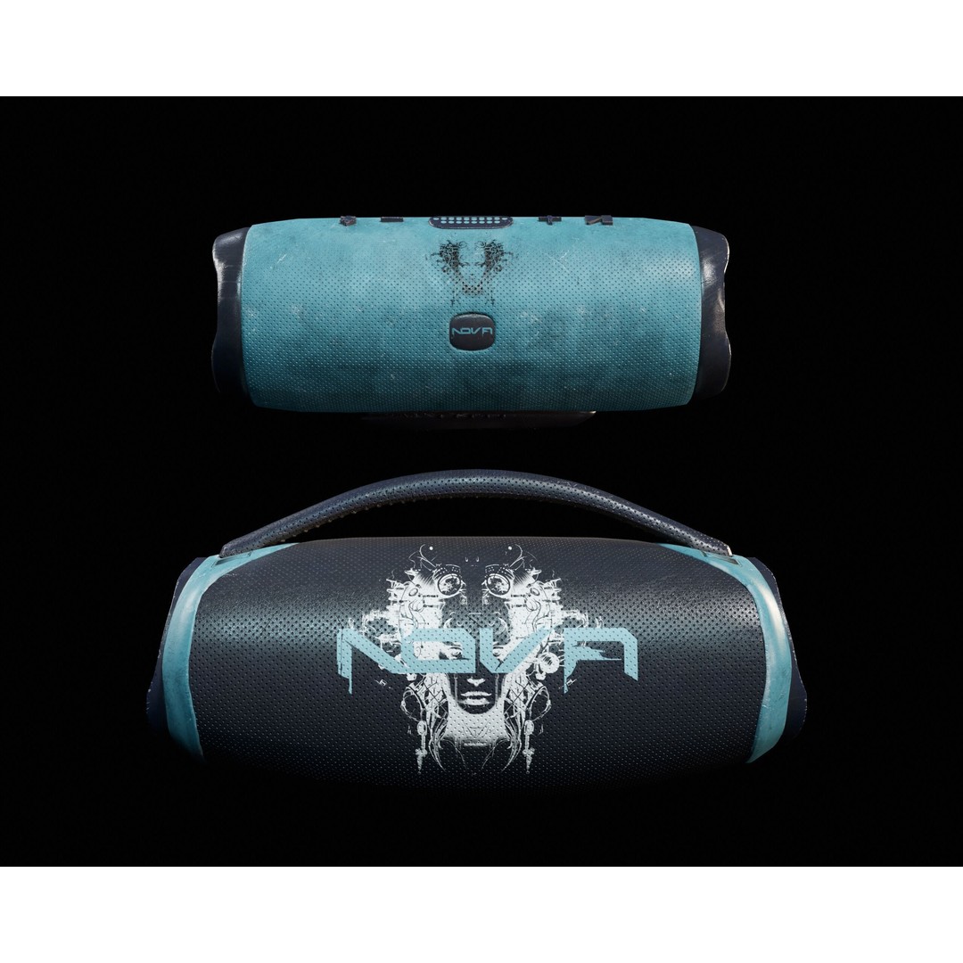 Sci-Fi Nova Hand Held Speakers 3D Model – Low Poly PBR Game Asset, FBX - View 5