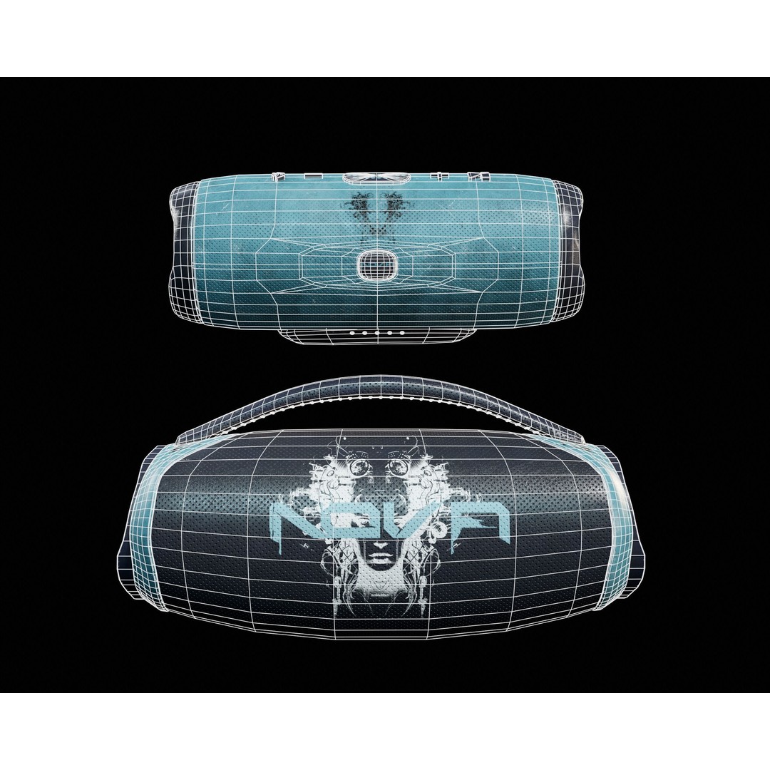 Sci-Fi Nova Hand Held Speakers 3D Model – Low Poly PBR Game Asset, FBX - View 6