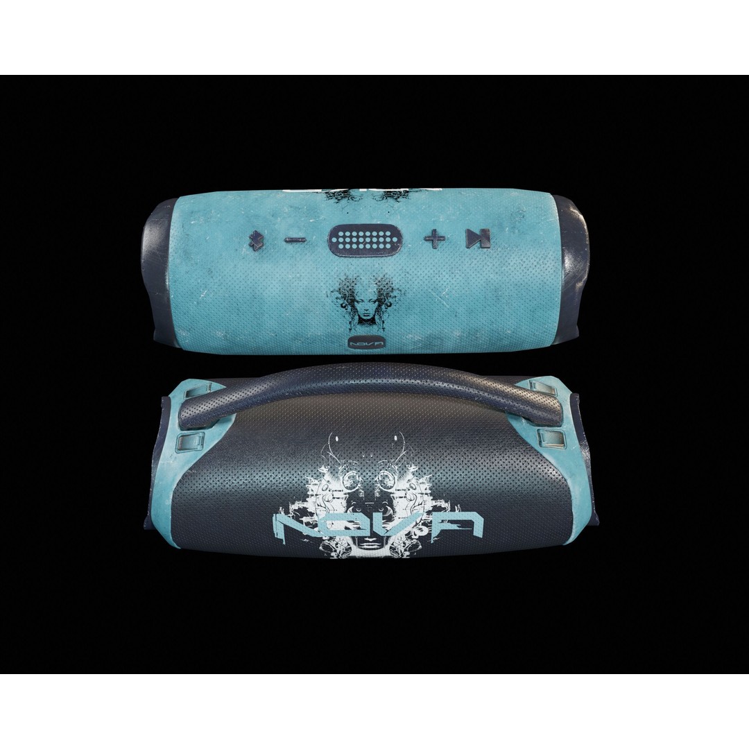 Sci-Fi Nova Hand Held Speakers 3D Model – Low Poly PBR Game Asset, FBX - View 7