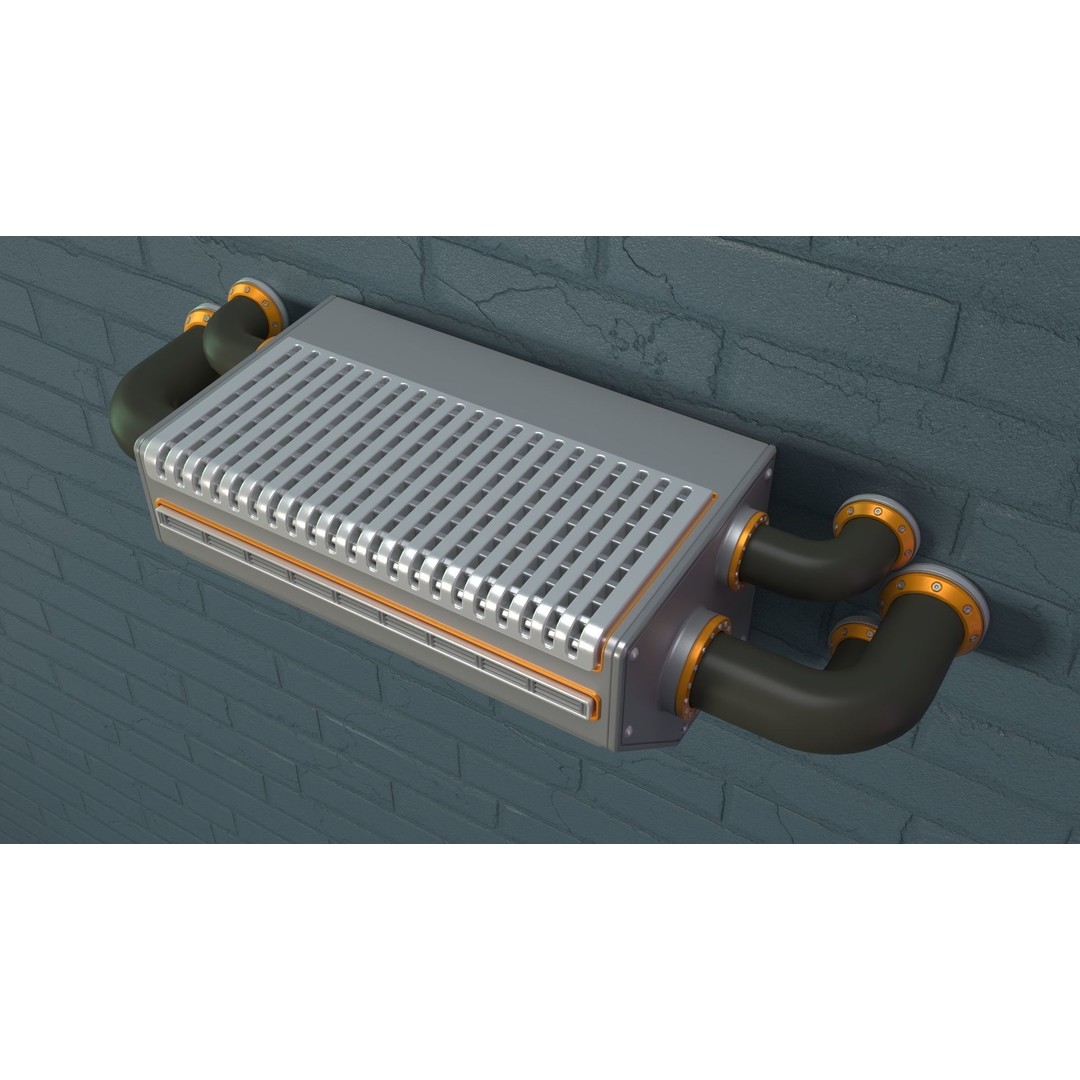 Air Conditioner 3D Model – Medium Poly PBR Asset, FBX, OBJ, Blender - View 10