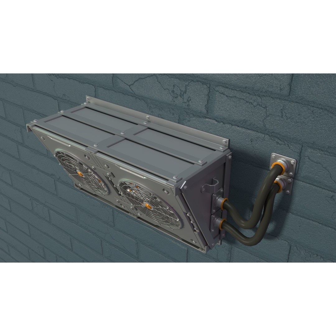 Air Conditioner 3D Model – Medium Poly PBR Asset, FBX, OBJ, Blender - View 8