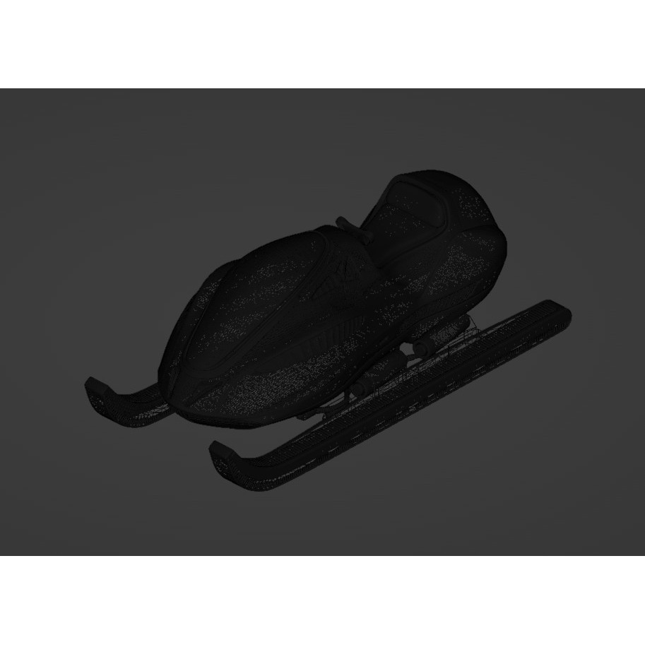 Futuristic Snow Sled 3D Model – Game Ready, PBR Textured, FBX
