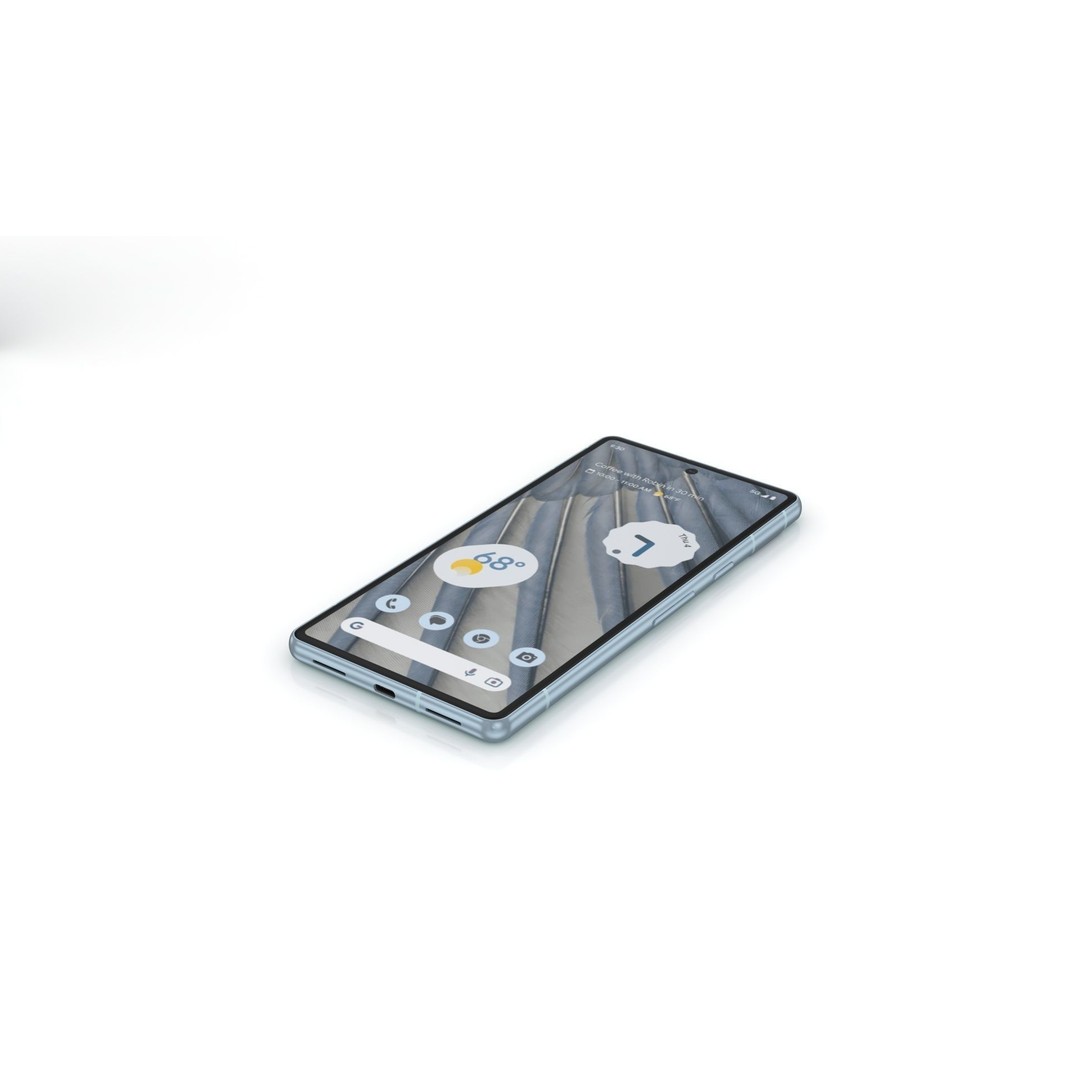 Google Pixel 7a Sea 3D Model – Low Poly Phone Asset, FBX, OBJ - View 10