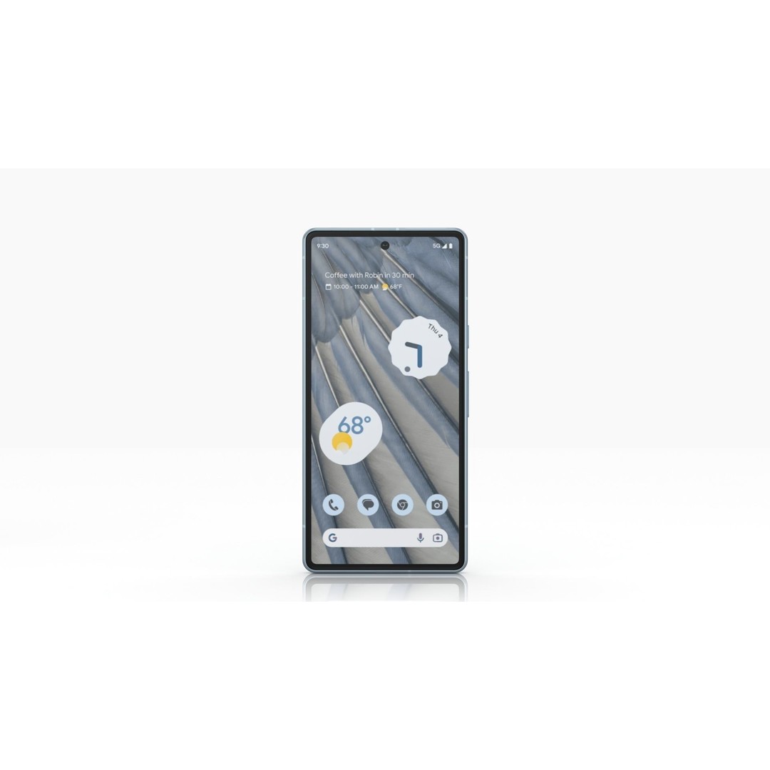 Google Pixel 7a Sea 3D Model – Low Poly Phone Asset, FBX, OBJ - View 3