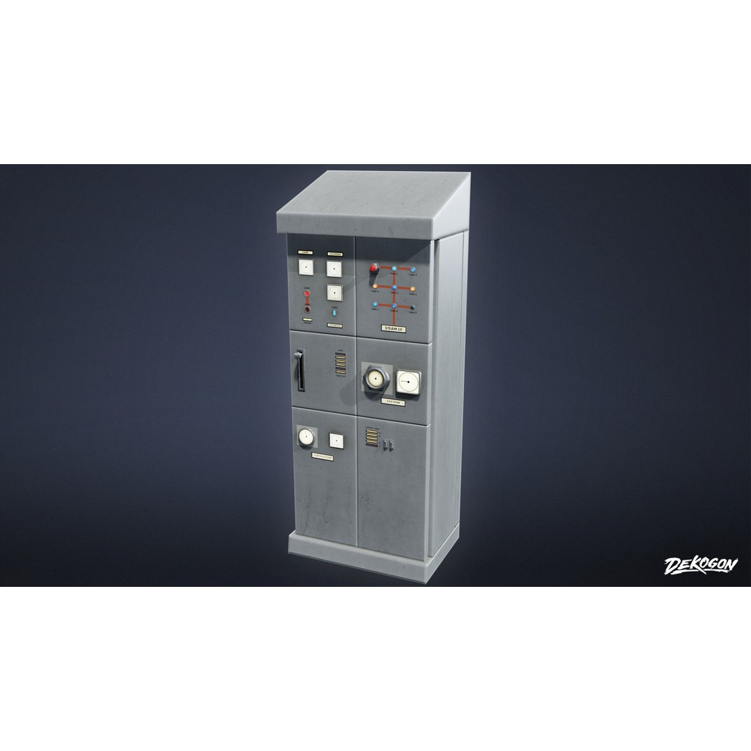 Switchboard 3D Model – Low Poly PBR Game Asset, FBX
