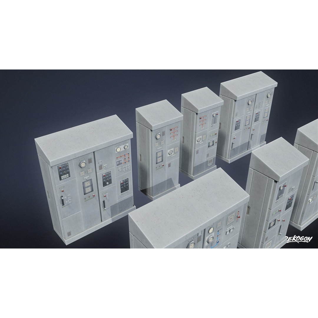 Switchboard 3D Model – Low Poly PBR Game Asset, FBX - View 11