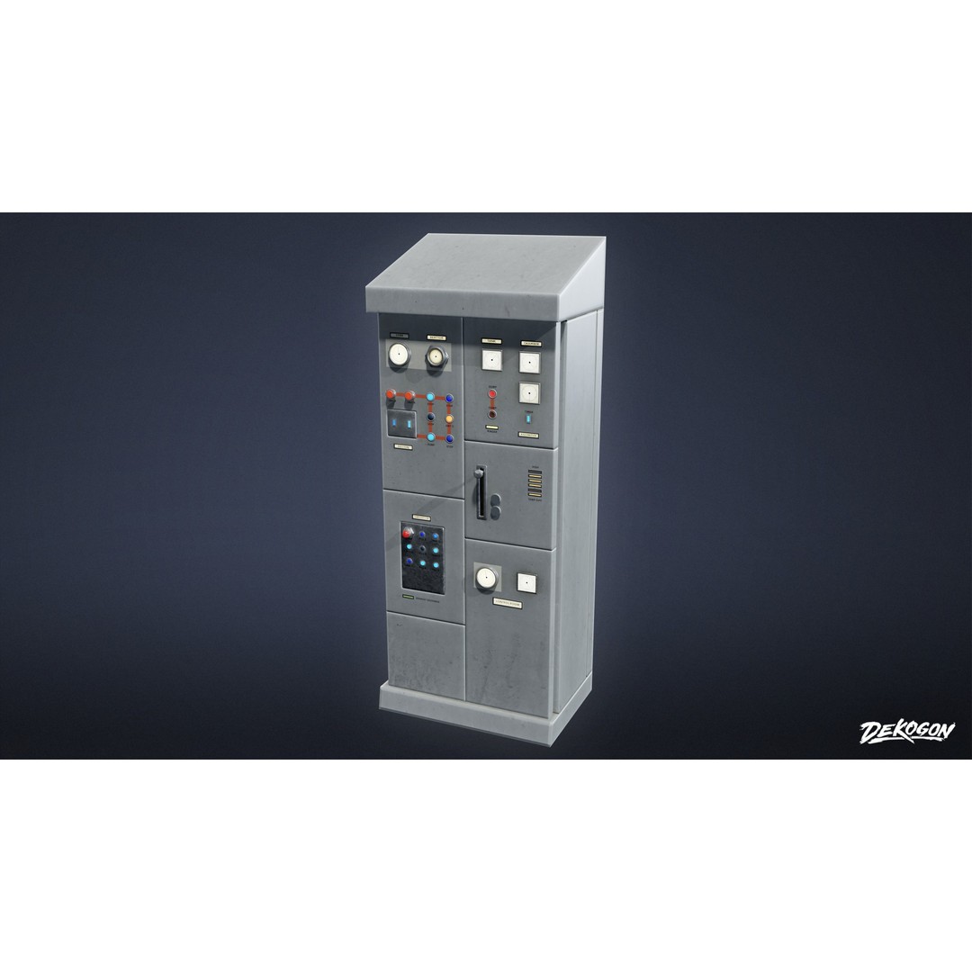 Switchboard 3D Model – Low Poly PBR Game Asset, FBX - View 15