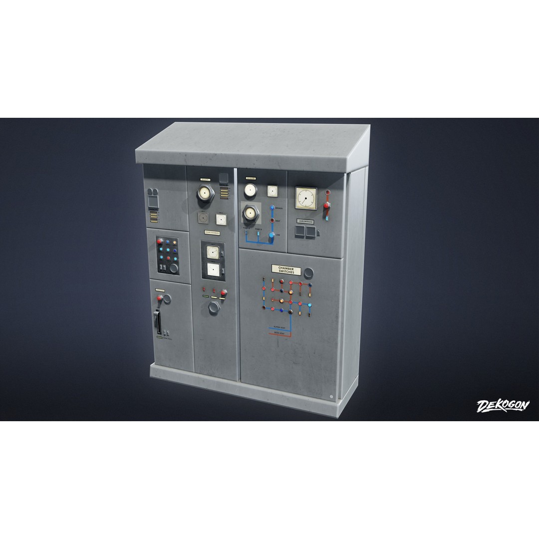 Switchboard 3D Model – Low Poly PBR Game Asset, FBX - View 16