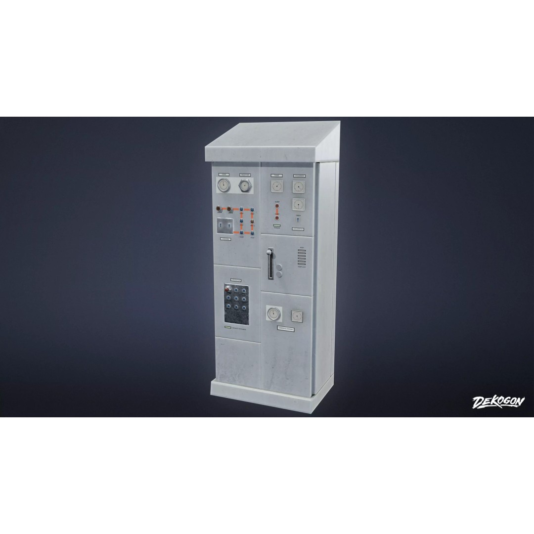Switchboard 3D Model – Low Poly PBR Game Asset, FBX - View 2