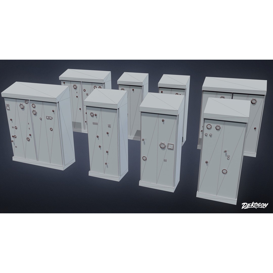 Switchboard 3D Model – Low Poly PBR Game Asset, FBX - View 5