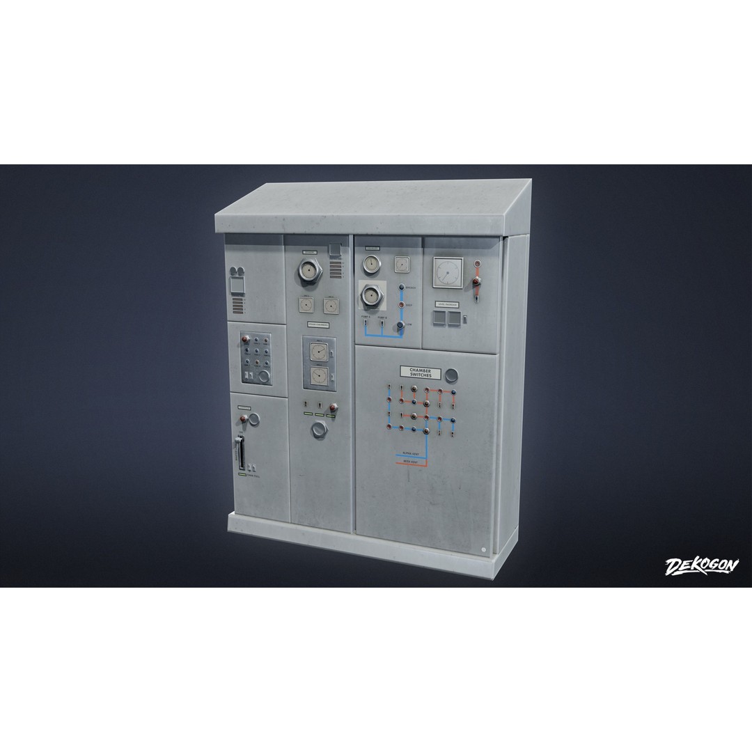 Switchboard 3D Model – Low Poly PBR Game Asset, FBX - View 7