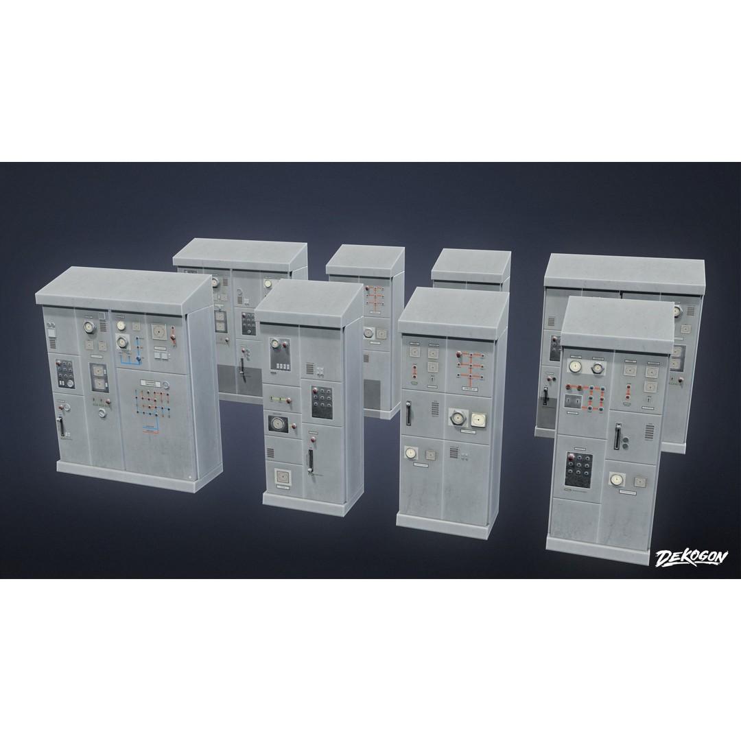 Switchboard 3D Model – Low Poly PBR Game Asset, FBX - View 8