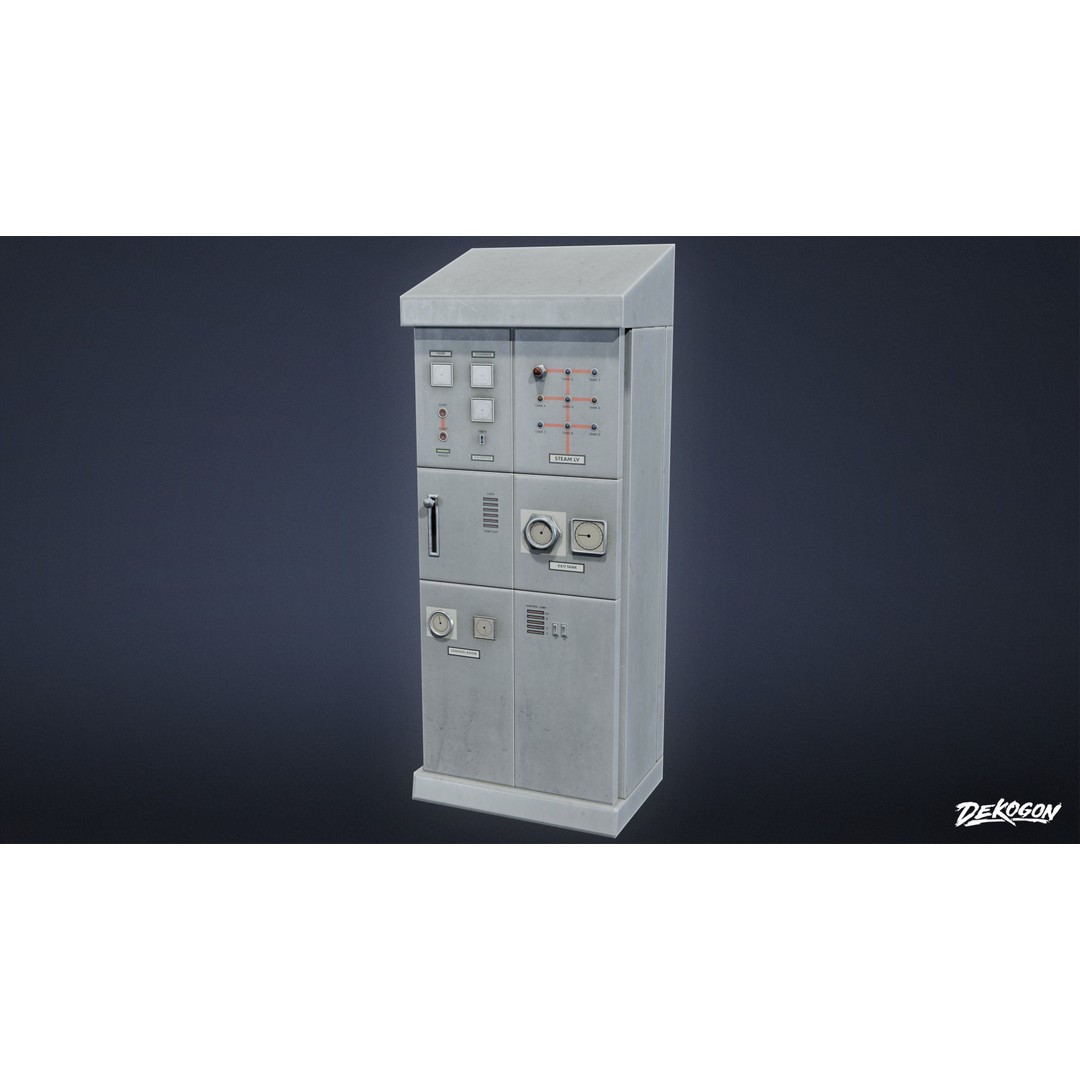 Switchboard 3D Model – Low Poly PBR Game Asset, FBX - View 9