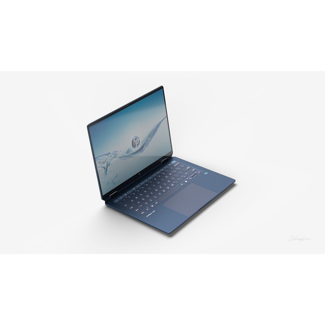 HP OmniBook Ultra Flip 14 3D Model – Animated Laptop, Blender & FBX Formats - View 11