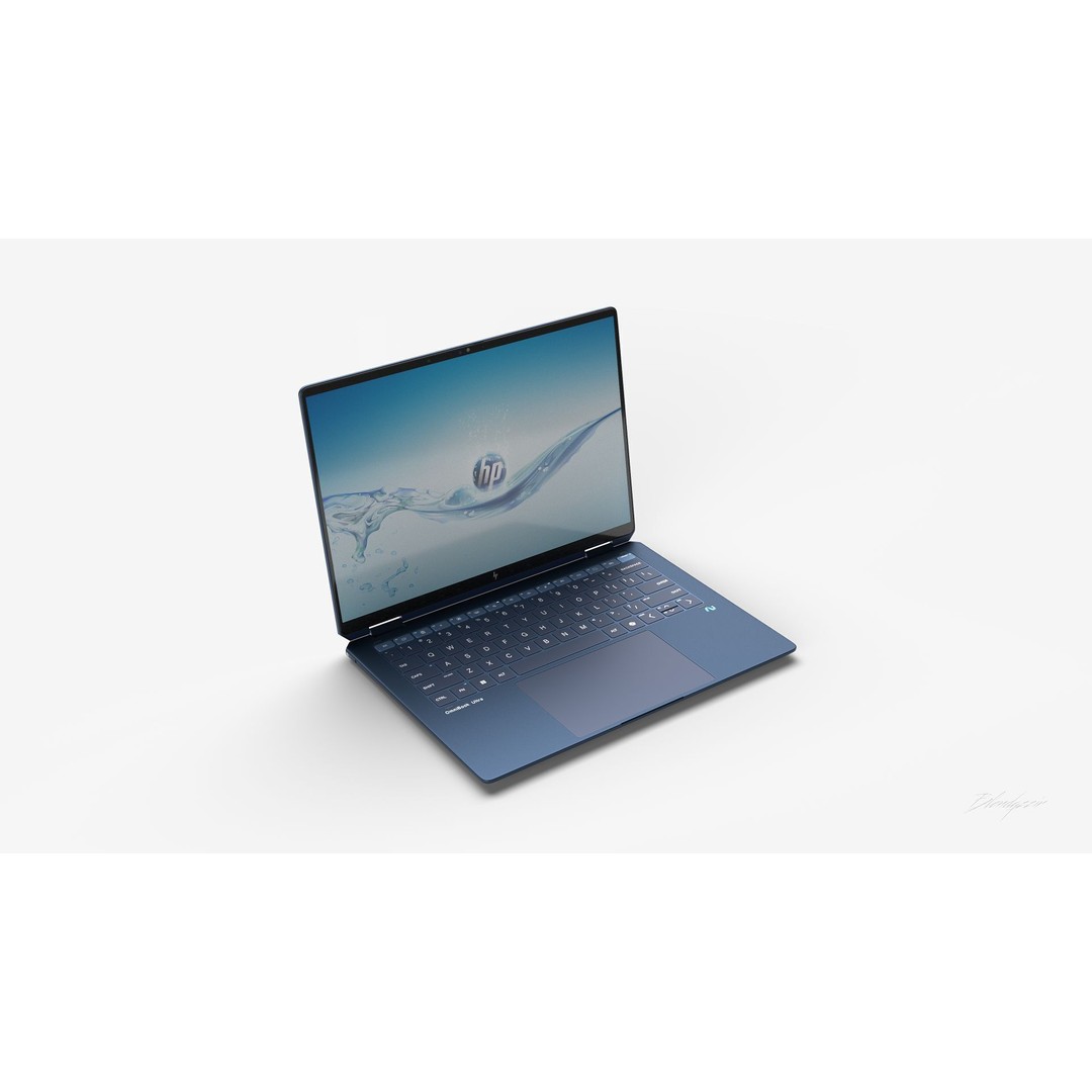 HP OmniBook Ultra Flip 14 3D Model – Animated Laptop, Blender & FBX Formats - View 13
