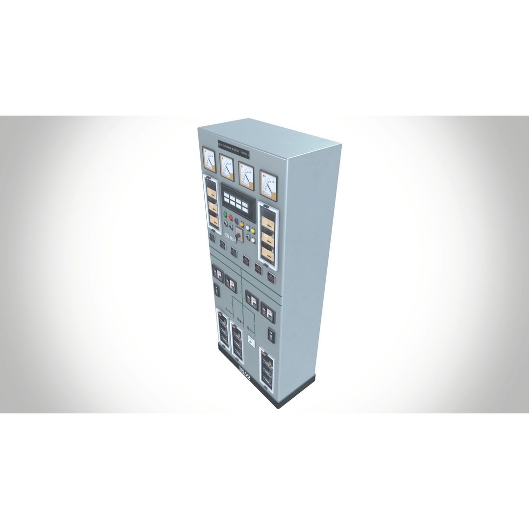33 KV Relay Panel 3D Model – Low Poly PBR Asset, FBX, Game Ready