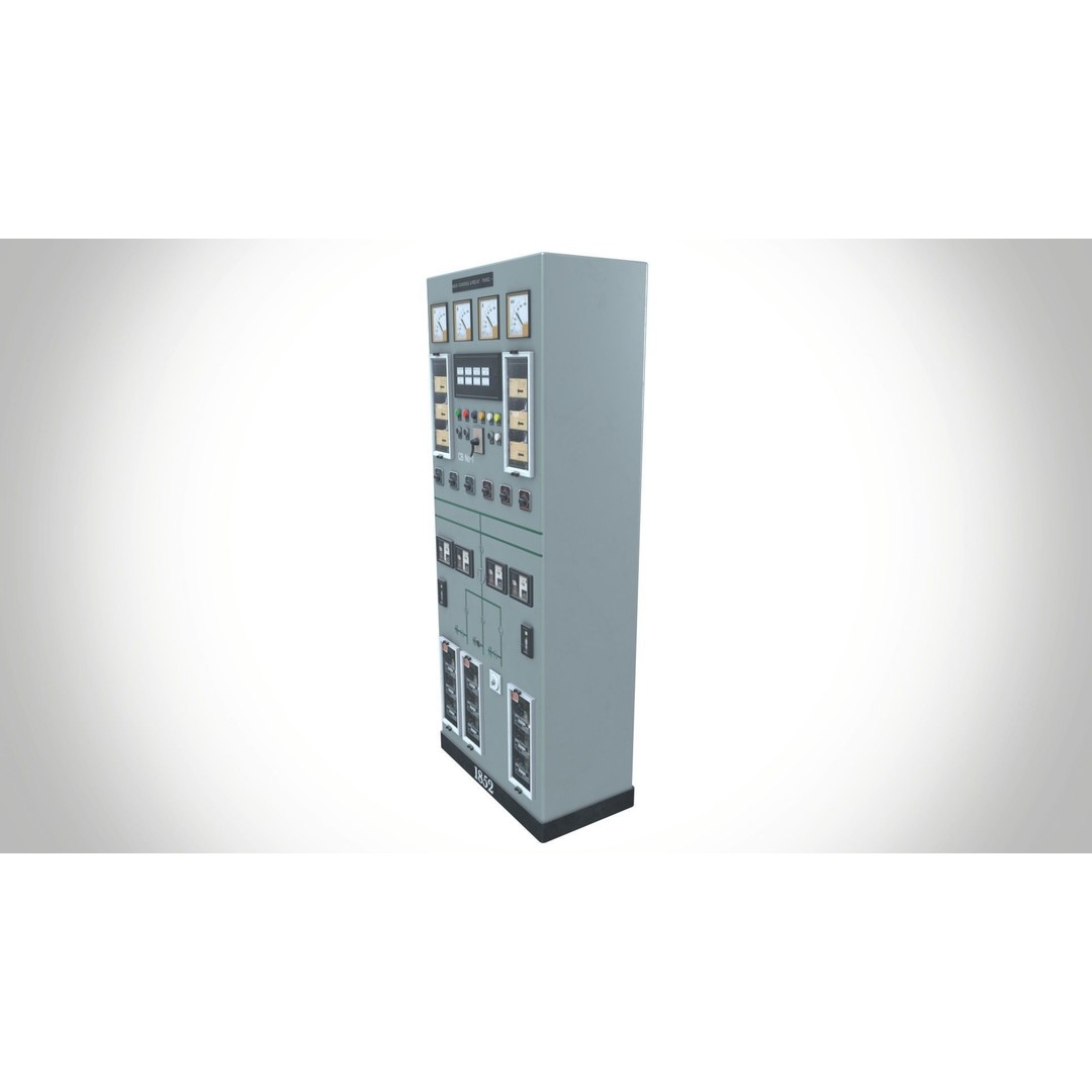33 KV Relay Panel 3D Model – Low Poly PBR Asset, FBX, Game Ready - View 3