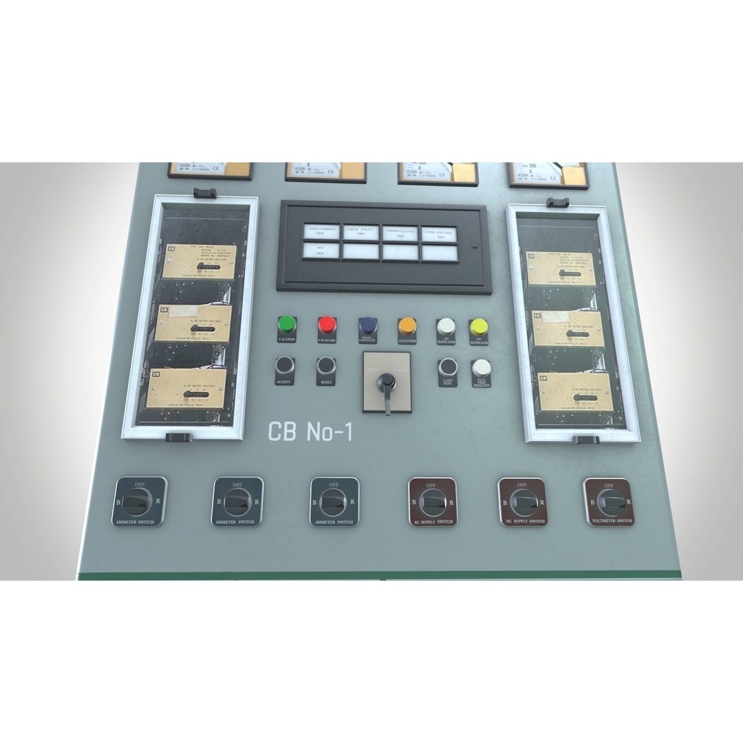 33 KV Relay Panel 3D Model – Low Poly PBR Asset, FBX, Game Ready - View 5