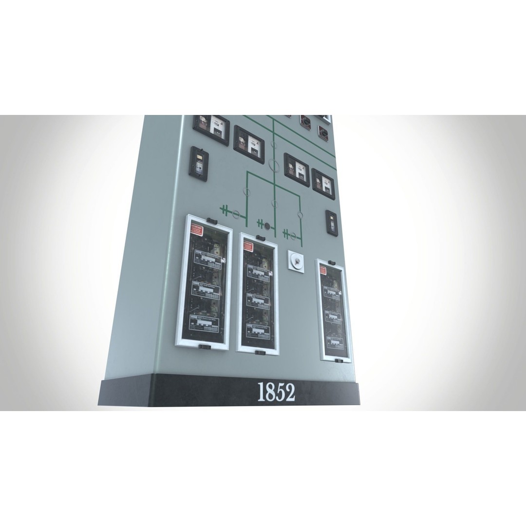 33 KV Relay Panel 3D Model – Low Poly PBR Asset, FBX, Game Ready - View 7