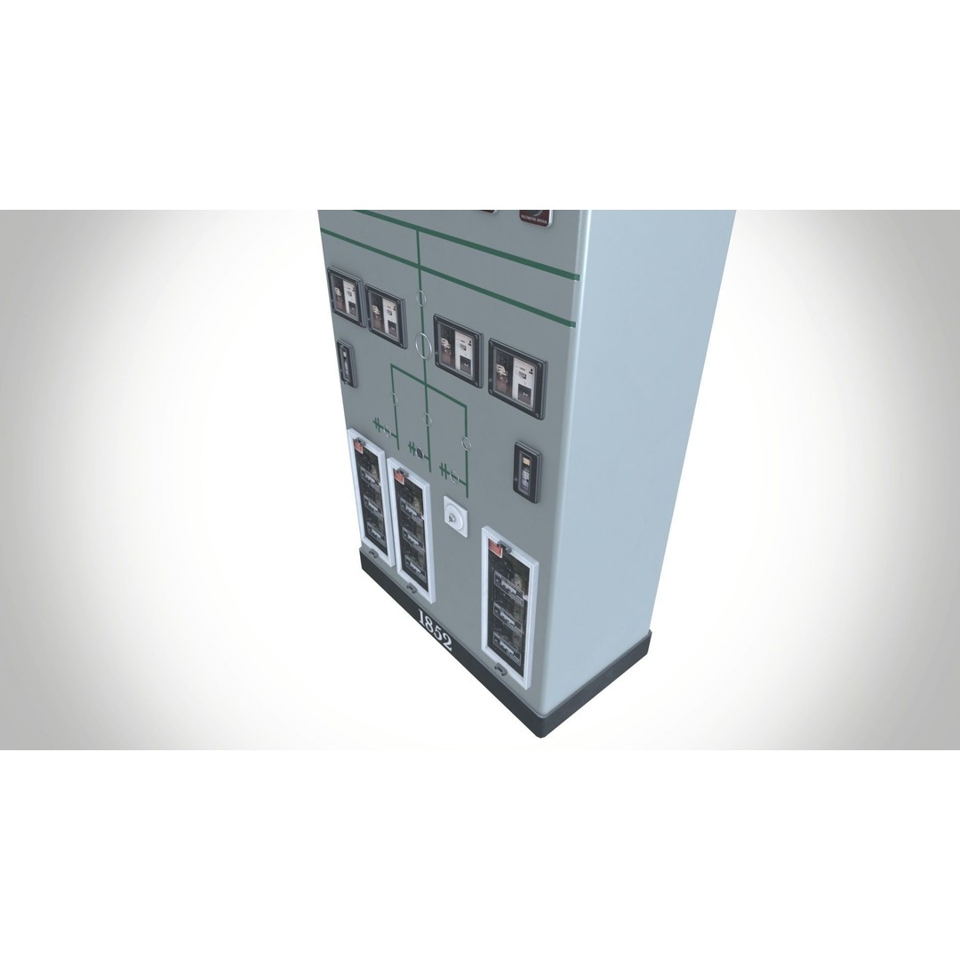 33 KV Relay Panel 3D Model – Low Poly PBR Asset, FBX, Game Ready - View 8