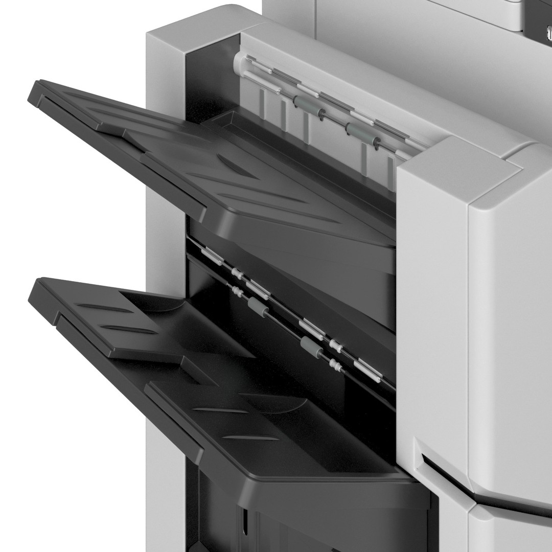 Canon imageRUNNER Series Printer 3D Model – High-Quality Polygon Mesh, FBX/OBJ - View 7