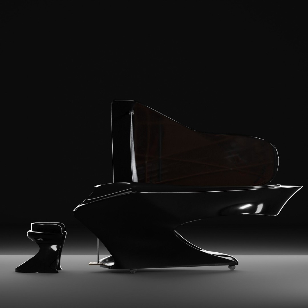 Piano 3D Model – High Poly PBR Asset for Animation, FBX, Blender - View 10