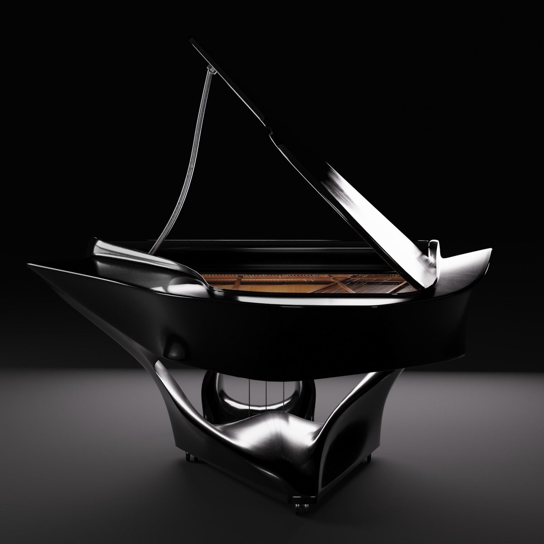 Piano 3D Model – High Poly PBR Asset for Animation, FBX, Blender - View 12
