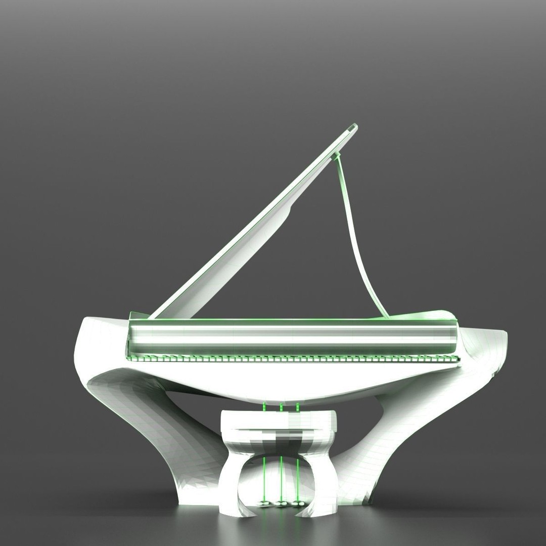 Piano 3D Model – High Poly PBR Asset for Animation, FBX, Blender - View 3