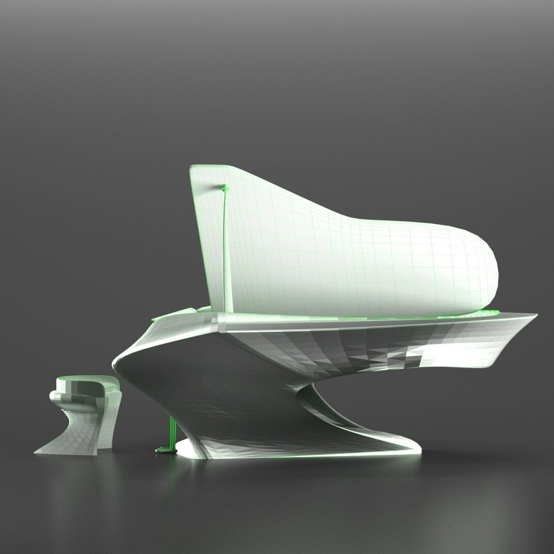 Piano 3D Model – High Poly PBR Asset for Animation, FBX, Blender - View 7