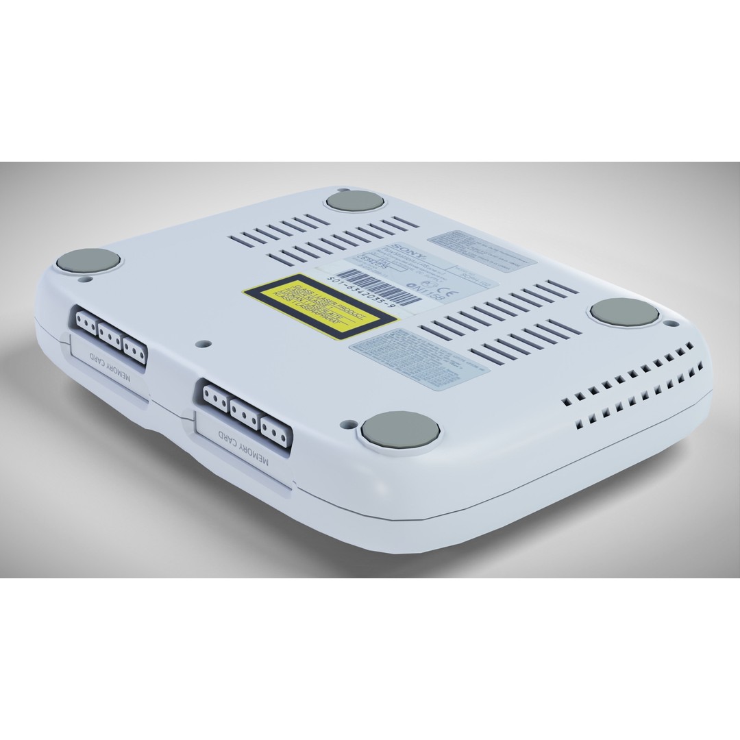 Sony PlayStation PS one 3D Model – Low Poly Game Asset, FBX - View 13