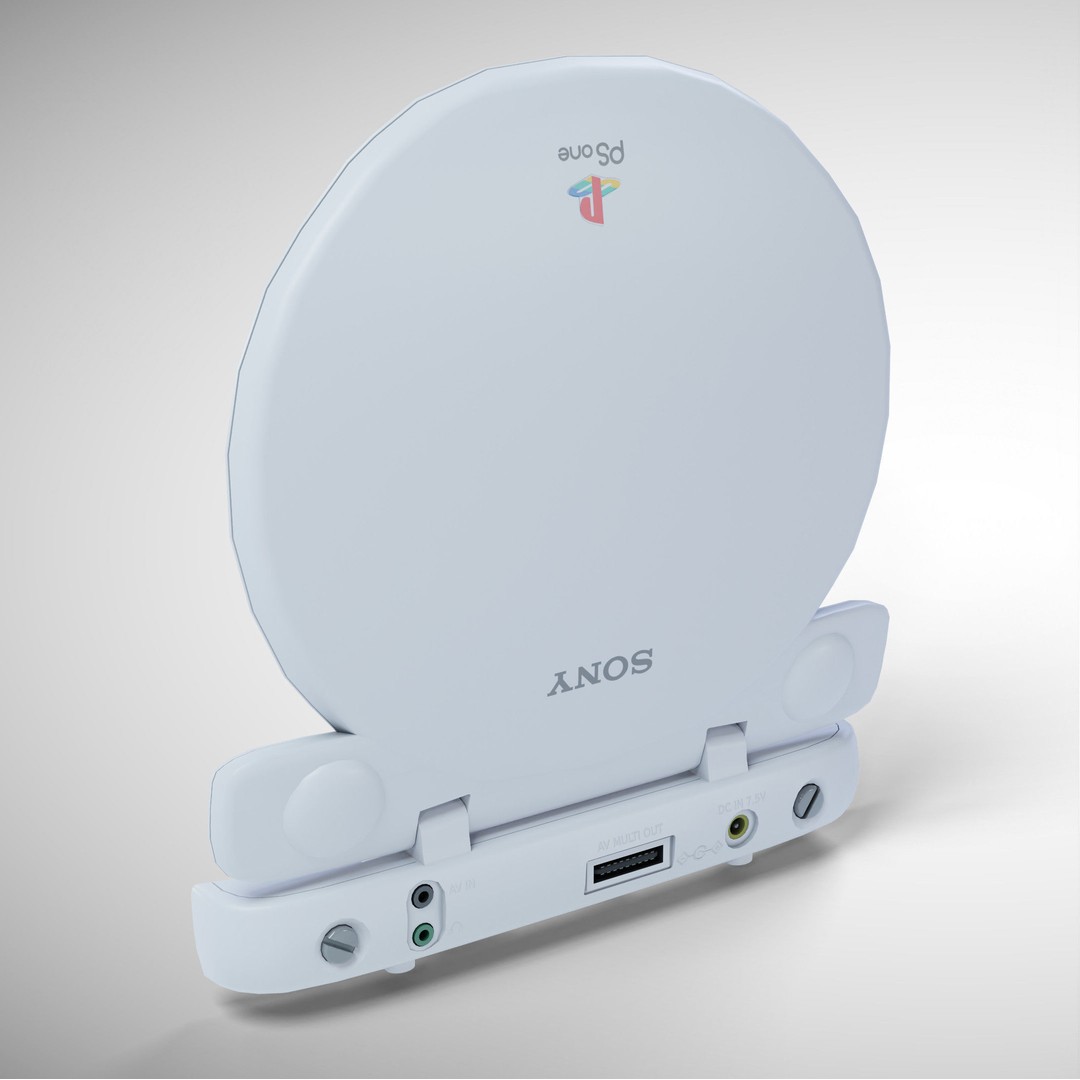 Sony PlayStation PS one 3D Model – Low Poly Game Asset, FBX - View 16