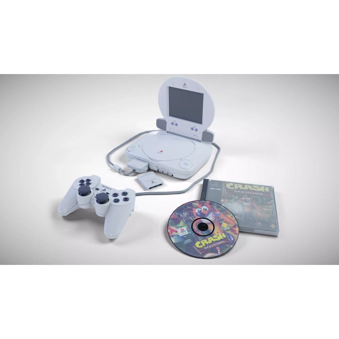 Sony PlayStation PS one 3D Model – Low Poly Game Asset, FBX - View 2